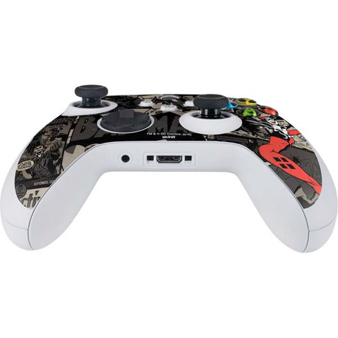 DC Comics Harley Quinn Vintage Action pose pattern Xbox Series S Controller Skin